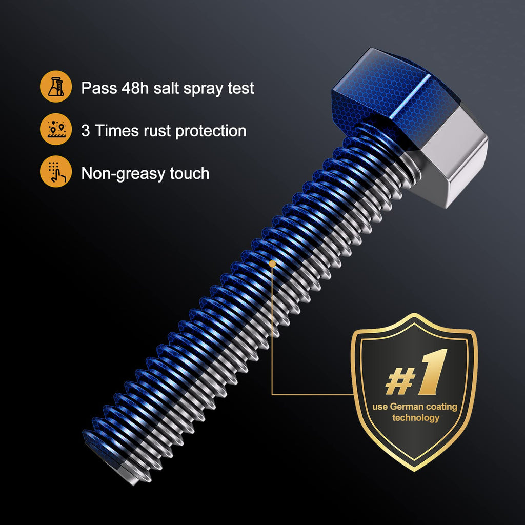 VIGRUE 570PCS Stainless Steel M3 Button Head Hex Socket Cap Screw Bolts, M3 x 4/5/6/8/10/12/14/16/18/20/25mm Screw and Nuts Flat Washer Assortment Kit, Fully Machine Thread