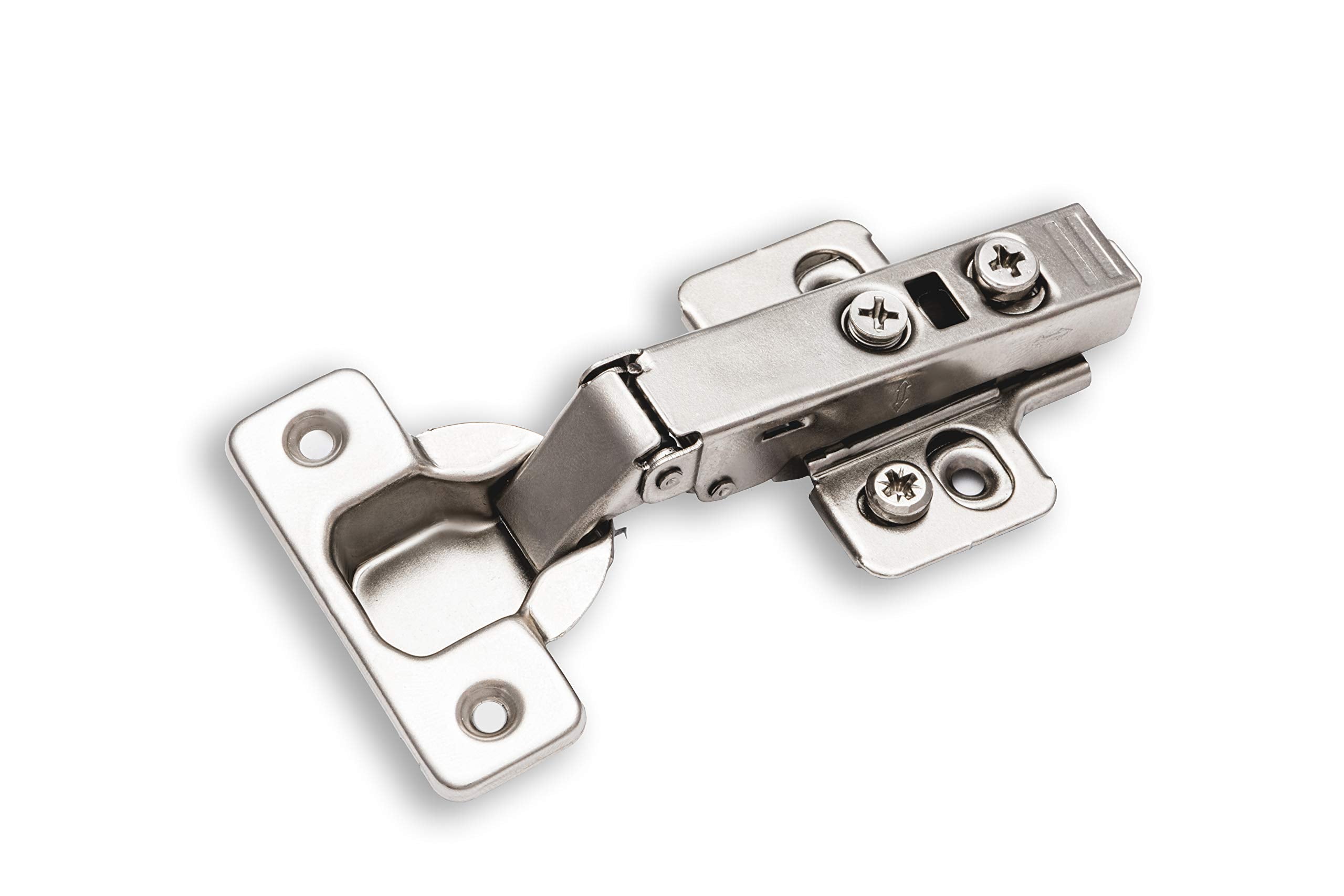 Berta 4-Pack Full Overlay Frameless Soft-Close European Hinges, 110° 3D Adjustable, Clip-On Concealed Kitchen Cabinet Door Hinges with Screws - Ideal for Modern Cabinets