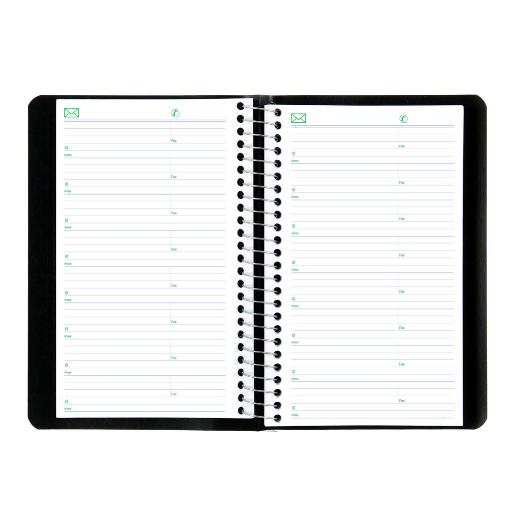 Blueline® 2026 Essential Daily Planner, Appointment Book, 12 Months, January to December, Spiral Binding, 8" x 5", Black, Bilingual (C1504.81BT-26)