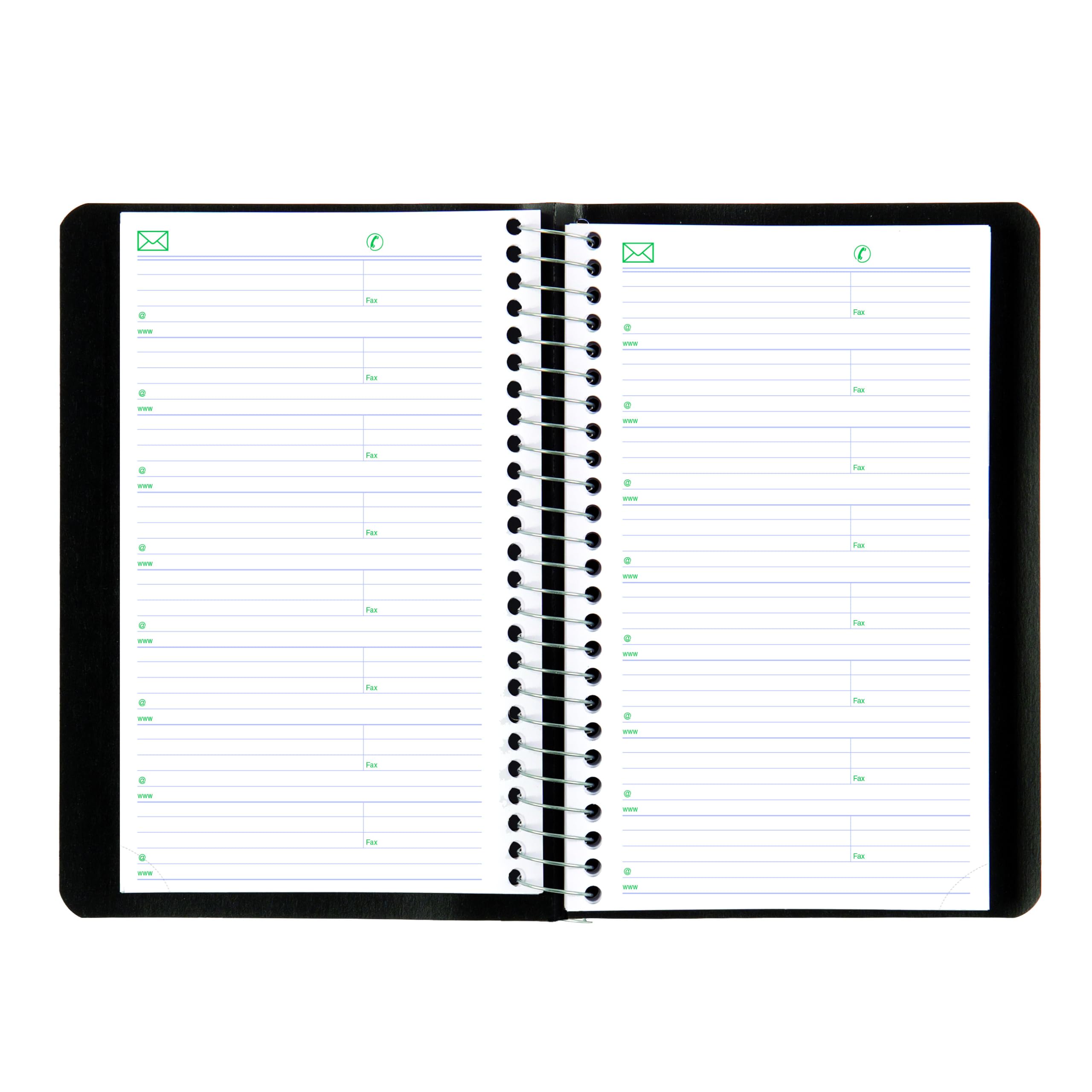 Blueline® 2026 Essential Daily Planner, Appointment Book, 12 Months, January to December, Spiral Binding, 8" x 5", Black, Bilingual (C1504.81BT-26)