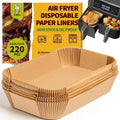 Katbite 220PCS Rectangle Air Fryer Liners, 8.6x5.5'' Air Fryer Liners Disposable for Ninja Dual Air Fryer, Oil-Proof Air Fryer Parchment Paper Liners for Air Fryer Basket for Foodi DZ201, DZ401, FG551