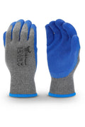 G & F Products 12 Pairs Medium Rubber Latex Double Coated Work Gloves for Construction, Gardening Gloves, Heavy Duty Cotton Blend,Blue,3100M