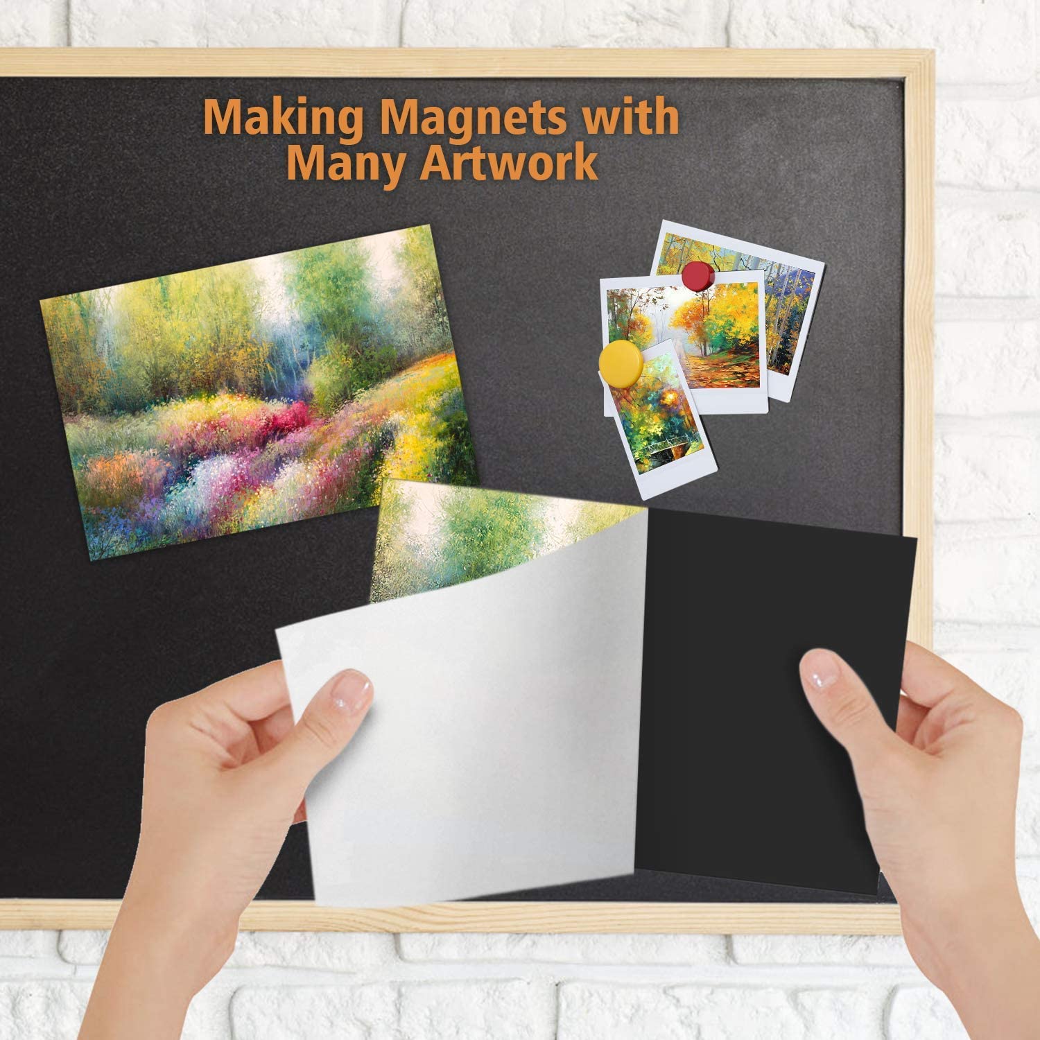 Magnetic Sheets 5" x 7" Non Adhesive 30 mil 10 Pack for Dies Storage - Flexible Blank Magnet Sheet 5x7 Inches Set for Crafts, DIY, Sign Making, to Make Dots, Square Magnets, Circles, Strips, Tape