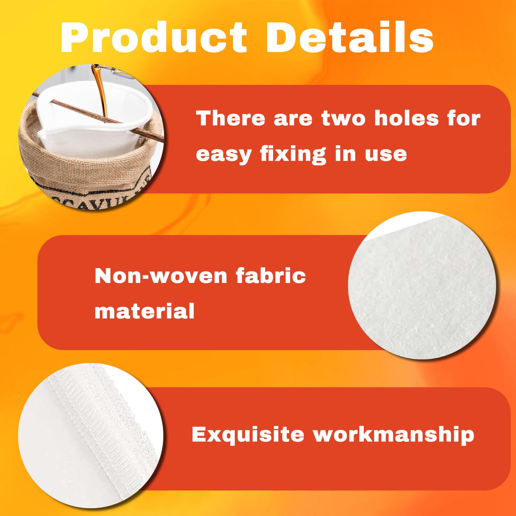 12PCS Maple Syrup Filter Set, 2PCS Heavy Duty Maple Filter and 10PCS Pre-Filters for Maples Syrup Filtration, Reusable Non Woven Oil Strainer, Premium Cones Coffee Filter for Home Kitchen Cafes