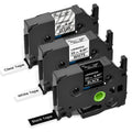3-Pack Compatible Brother Label Maker Tape TZe-131 TZe-231 TZe-335, P Touch Label Tape TZe 12mm 0.47 Laminated for Brother PT-H100 H110 PT-D210 D200 PT-P700 (Black on Clear/White, White on Black)