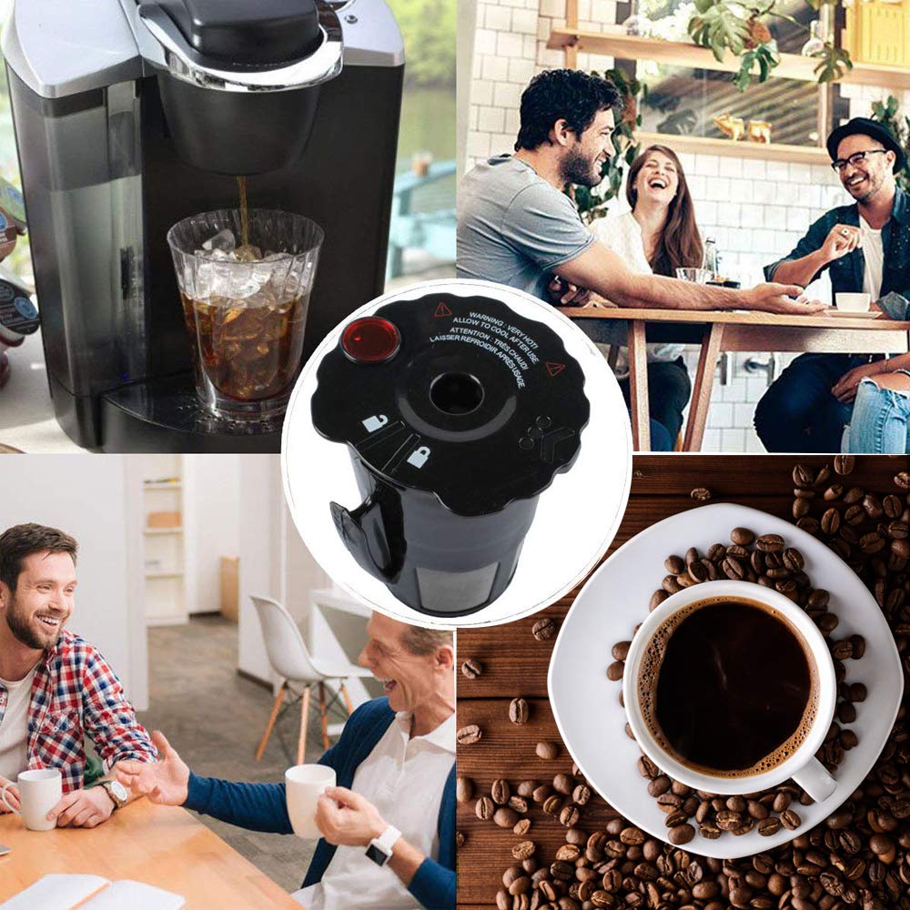 Podoy K Cup 2.0 Reusable Coffee Filter 119367 2.0 Model Black Small Coffee Filter K200 K250 K300 K350 K400 K450 K460 K475 K460 K500 K550 K560 K575 (Pack of 2)