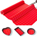 EuChoiz Silicone Baking Mat Roll 16IN*5FT, Non-Slip, Non-Stick, Reusable, Free Cutting, Oven Liner, Counter Mat, Freeze Dryer Mat, Red