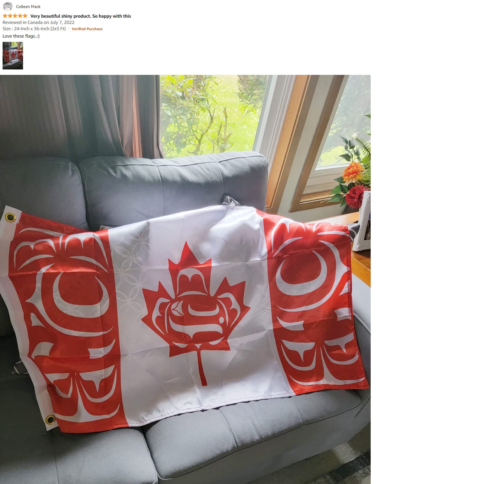 Canadian Native Flags 3 x 5 Ft | Both Sides Print Glossy Silk Fabric | First Nation Formerly Canada Indigenous Flag Decorations House Banner
