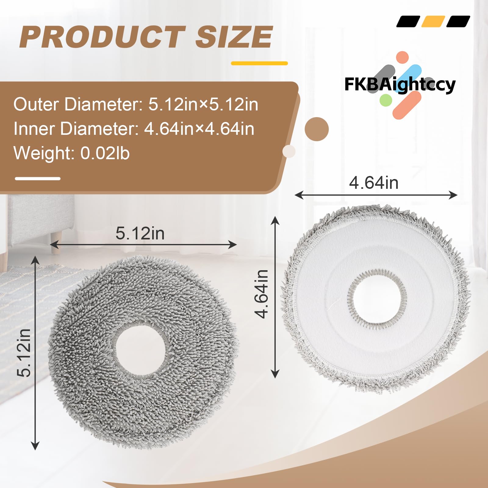 6 Pack Mop Pads Compatible with Dreame L10 Ultra/ L10S Ultra/ L10S Pro/ L10S Pro Ultra Heat/ L10 Prime/ L20 L30 L40 L50 Ultra/ X30 X40 X50 Ultra/Mova E30 Ultra/Mova P50 Pro Ultra Mop Replacement