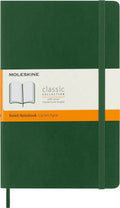 Moleskine Notebook, Large, Ruled, Myrtle Green, Soft Cover (5 x 8.25)