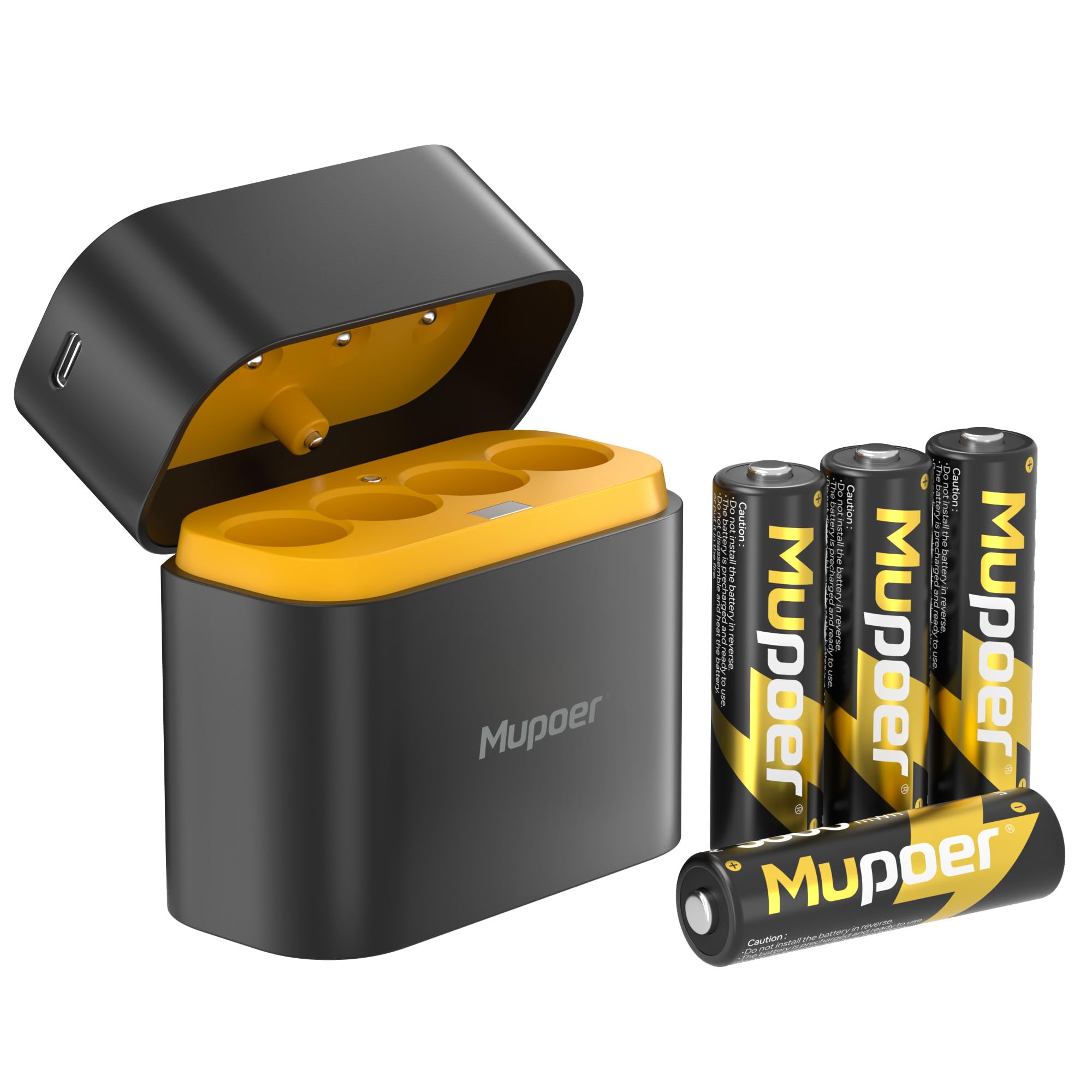 Rechargeable Batteries AA Lithium with Charger,3600mWh Lithium Battery Aa 4 Pack 1.5V,Double AA Batteries for Blink Cameras High Capacity,Piles A Li-ion Battery with Charging Storage Box