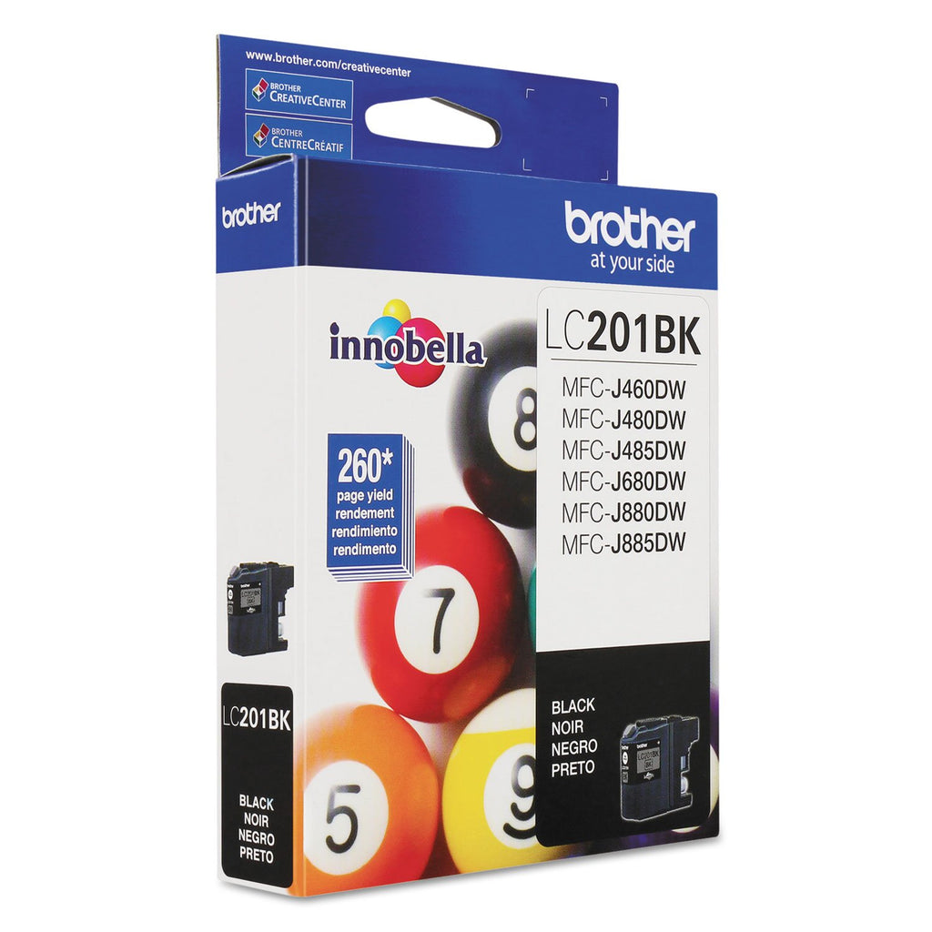Brother Genuine LC201BKS Standard Yield Black Ink Cartridge, Original Ink Replacement Cartridge, Ink for Brother Inkjet Printers MFC-J480DW, MFC-J485DW, MFC-J680DW, MFC-J885DW
