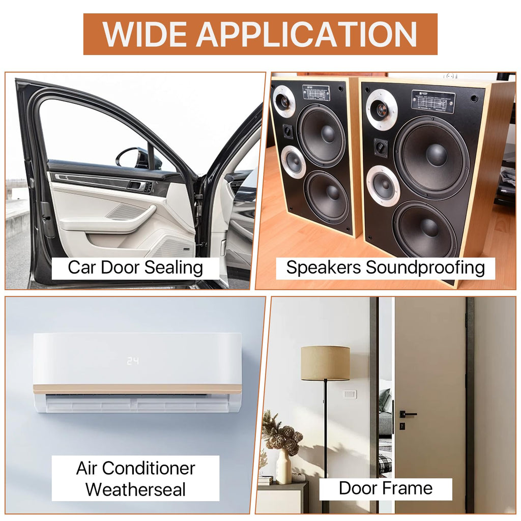 Supkiir 3 Rolls Weather Stripping Foam Tape, 20 Feet Self Adhesive Weather Stripping Door Seal Strip, High Density Foam Sealing Strip for Door Window Insulation Soundproof (1”W x 1”T)