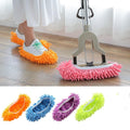 FEATHERHEAD Bontip 4 Pairs (8 Pieces) Unisex Washable Dust Mop Slippers Shoes Microfiber Cleaning House Mop Slippers Multifultional Floor Cleaning Shoes Cover for House Kitchen Office (Free Size)