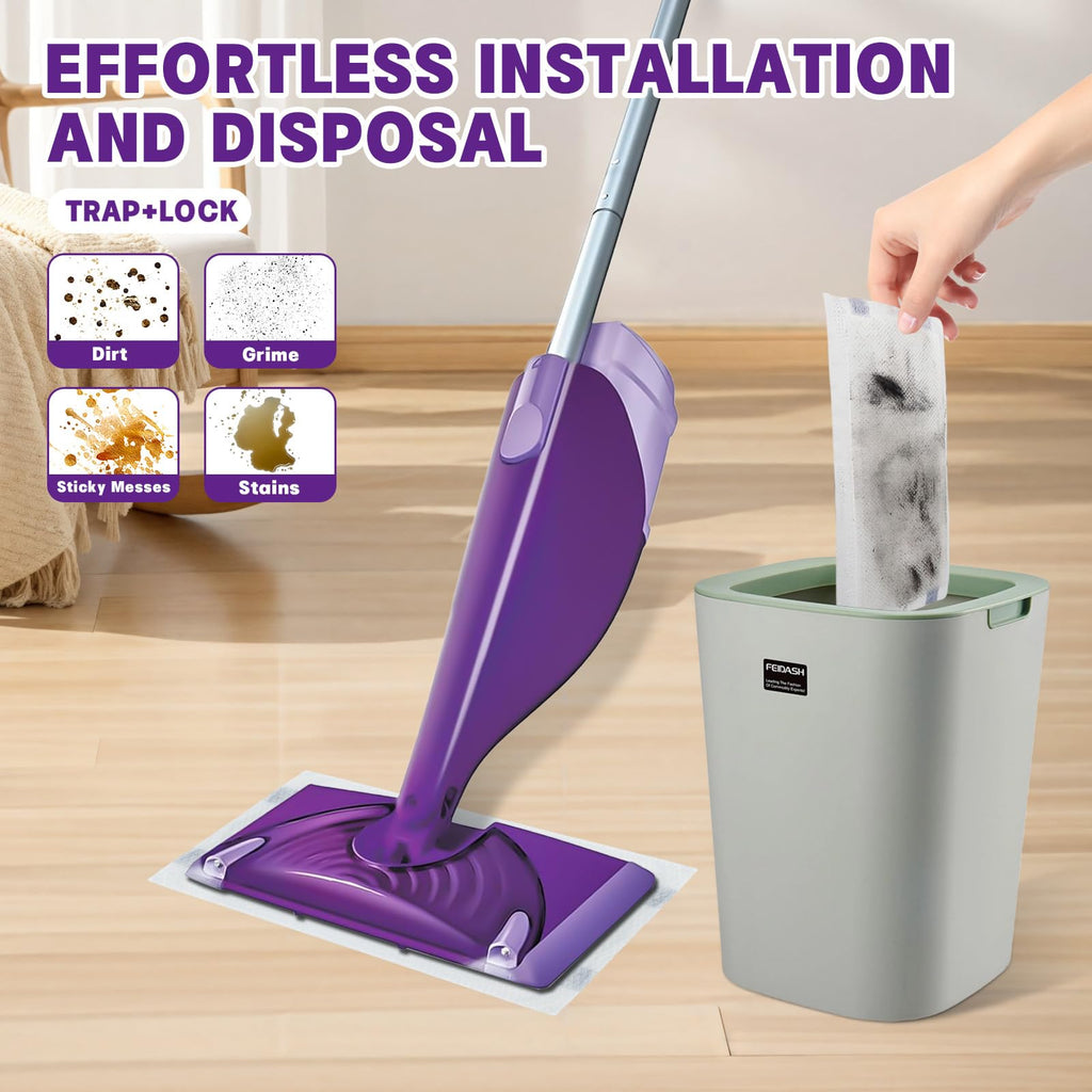 30 Count Disposable Wetjet Pad Refills for Swiffer Wetjet,Spray Wet Pads Refill, Heavy Duty Mop Pad Refills,All Purpose Multi Surface Floor Cleaning