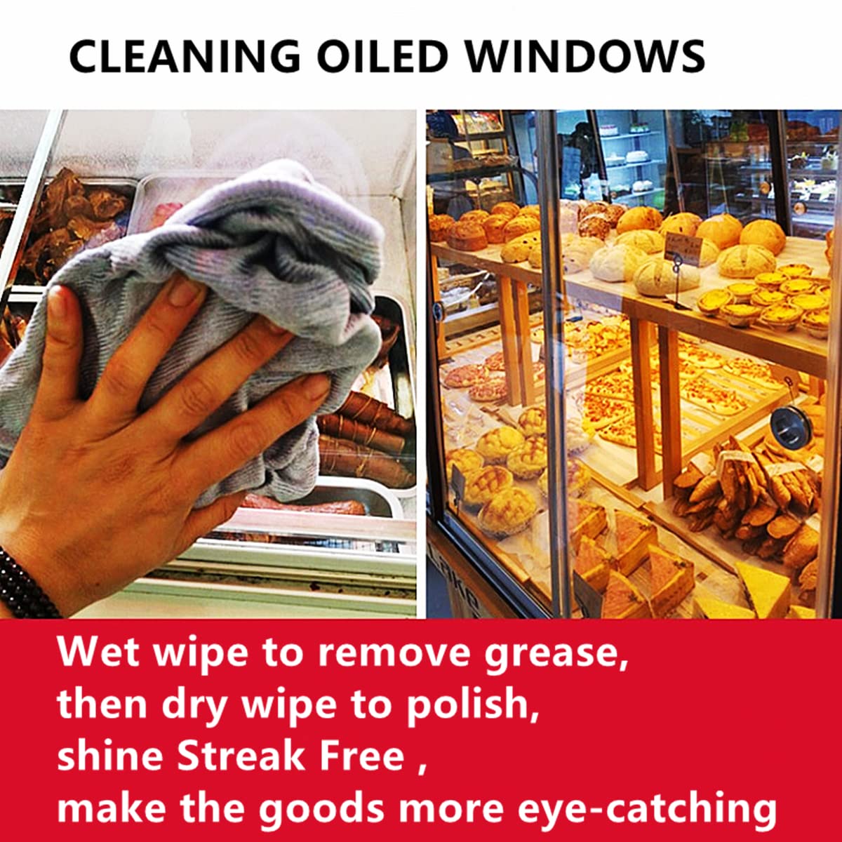 Window Cleaning Cloth & Enviro Cloth Basic Package - Streak Free Cleaning Rags, Microfiber Cleaning Cloth for Glass, Mirror