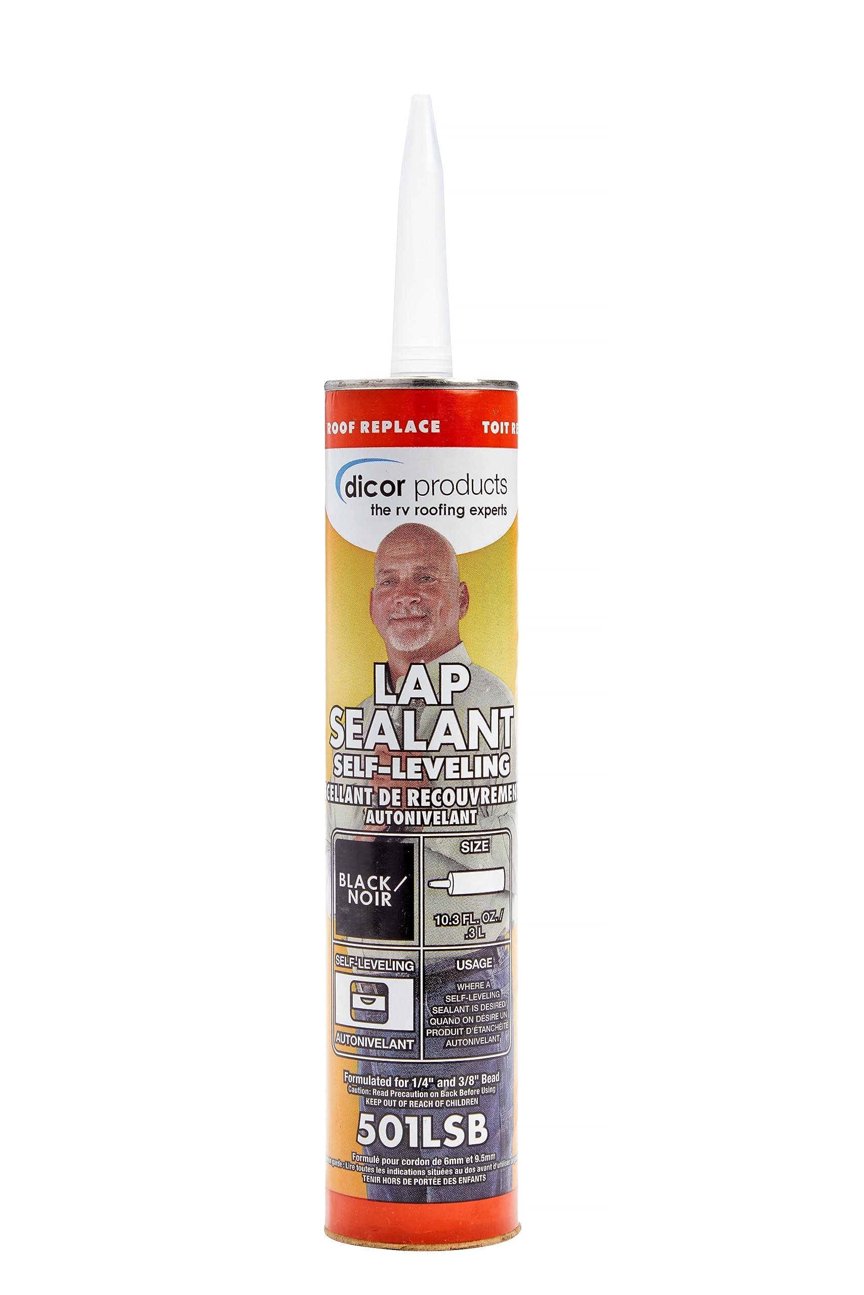 Dicor Corporation Dicor 501LSB-1 Epdm Lap Seal 11 Oz. Tube Black
