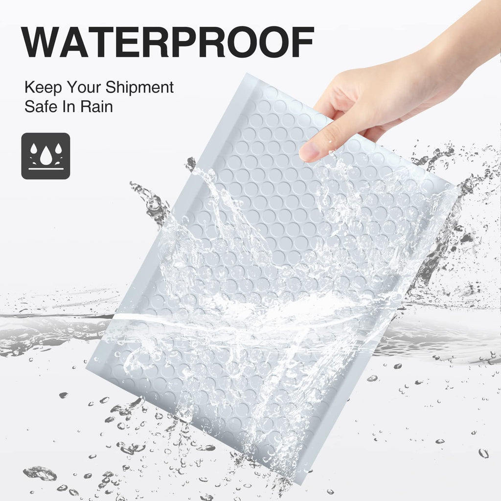 UCGOU Bubble Mailers 8.5x12 Inch White 25 Pack Poly Padded Envelopes #2 Medium Mailing Opaque Packaging Postal Self Seal Waterproof Boutique Shipping Bags for Clothes Makeup Supplies