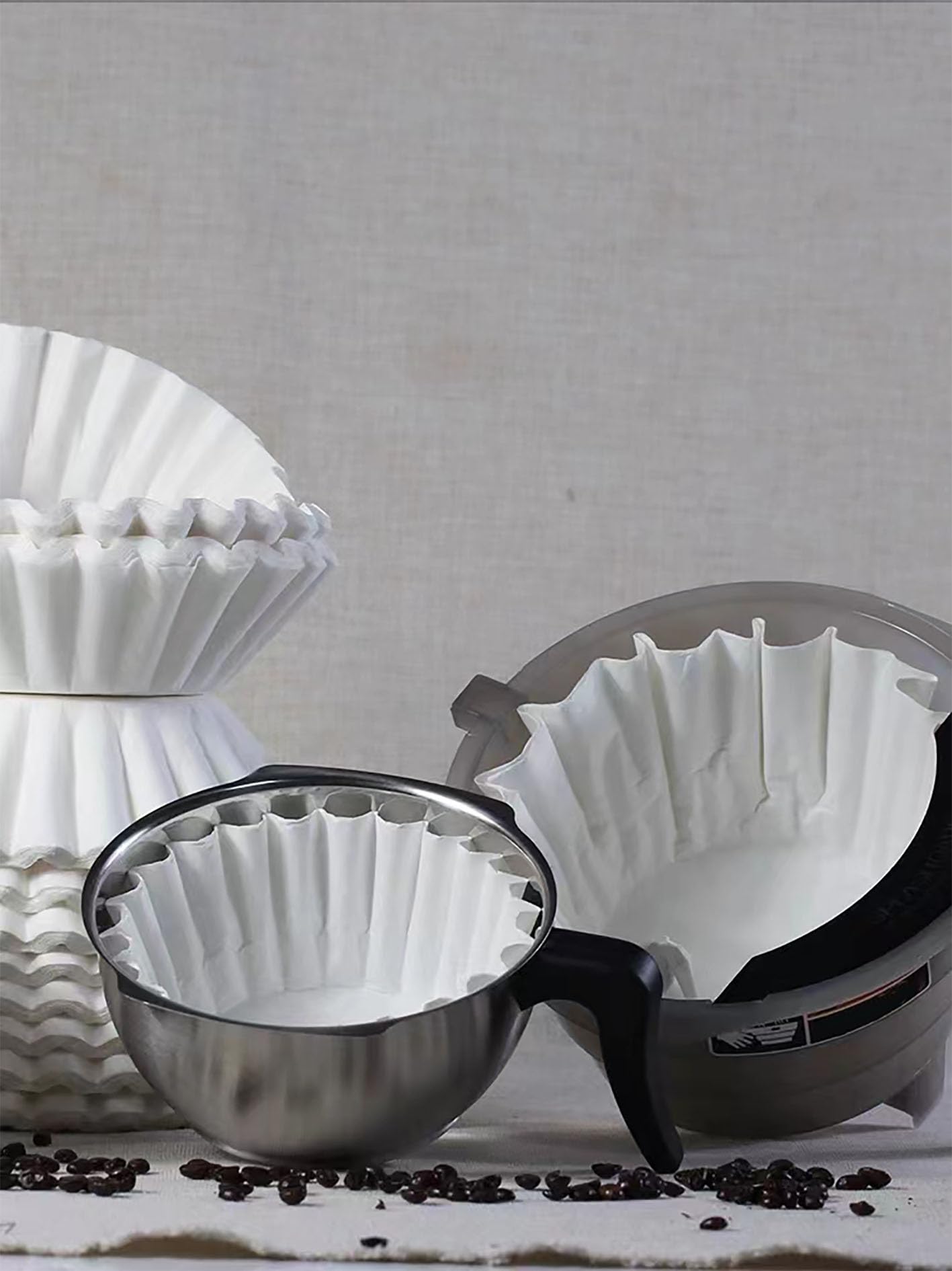 12-Cup Commercial Coffee Filters, Large Coffee Filters，Premium Quality, (9 ¾ Inch x 4 ¼ Inch) All-Natural, Big & Tall Filters Compatible with Coffee Machines - Woman Owned（300 Pack）