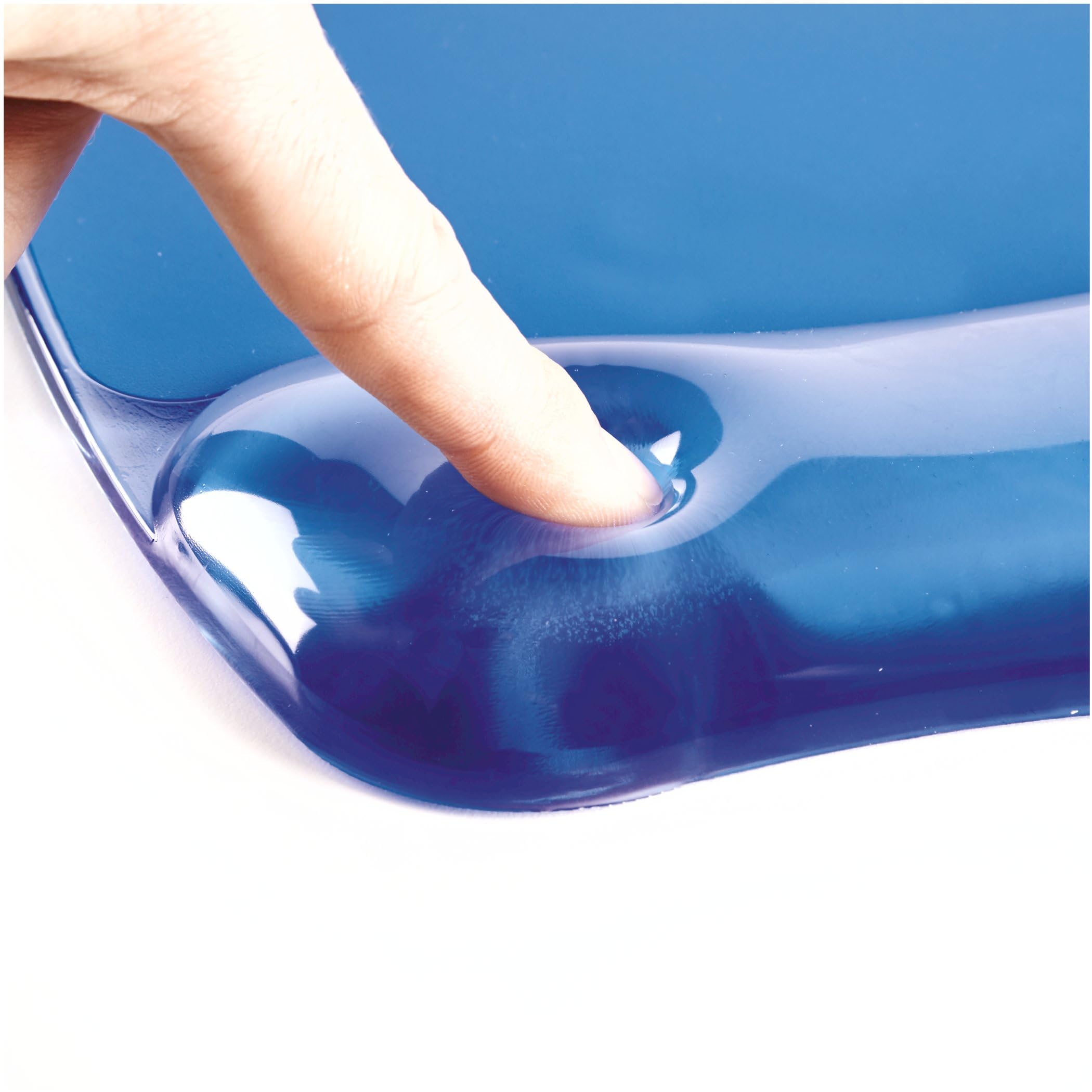Fellowes 91141 Gel Crystal Mousepad/Wrist Rest (Blue)