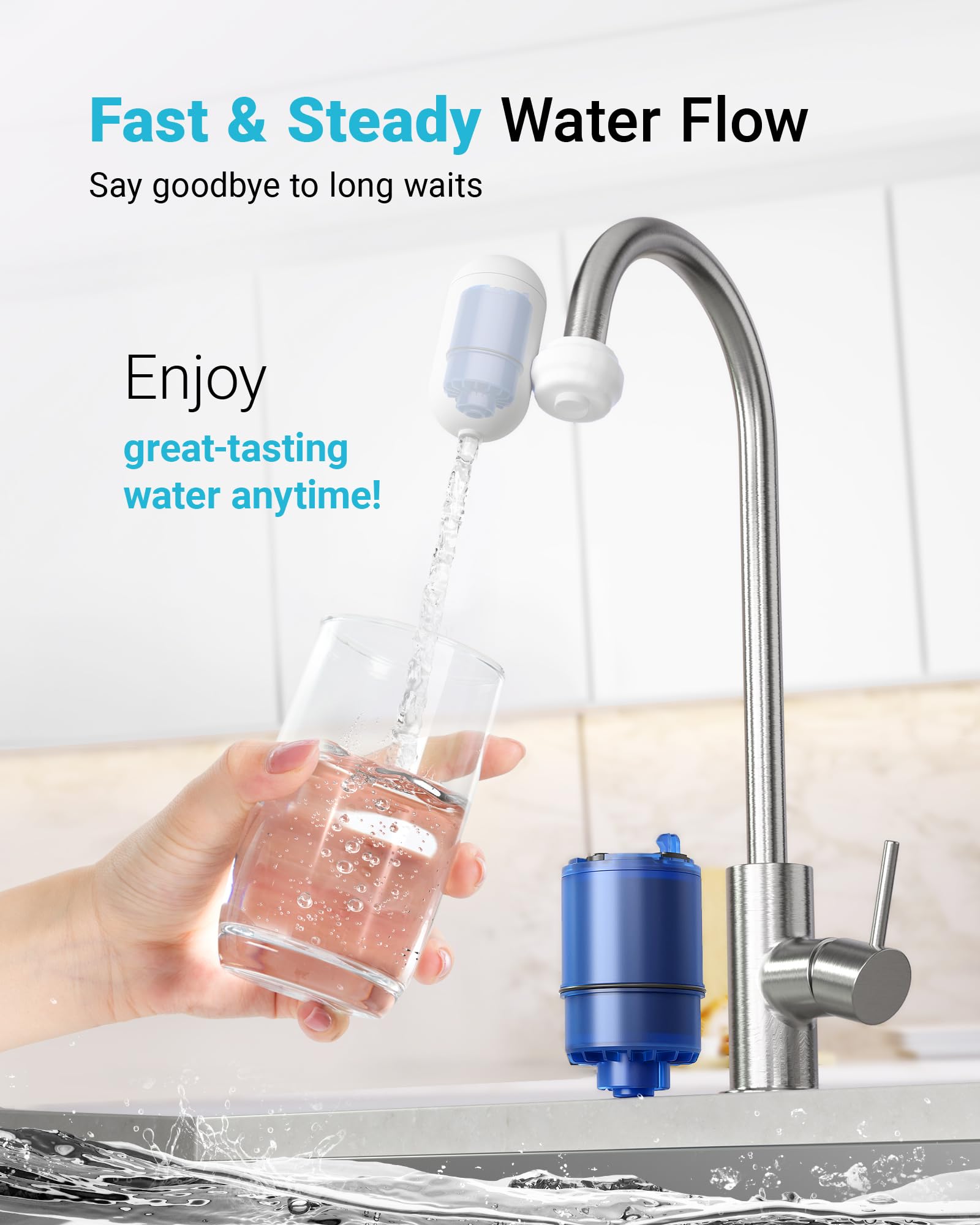 AQUACREST NSF Certified Water Filter, Replacement for Pur® RF-9999® Faucet Water Filter, Pur® Faucet Model FM-2500V, FM-3700, PFM150W, PFM350V, Pur-0A1 (Pack of 3), Model No.: AQU-CF08A