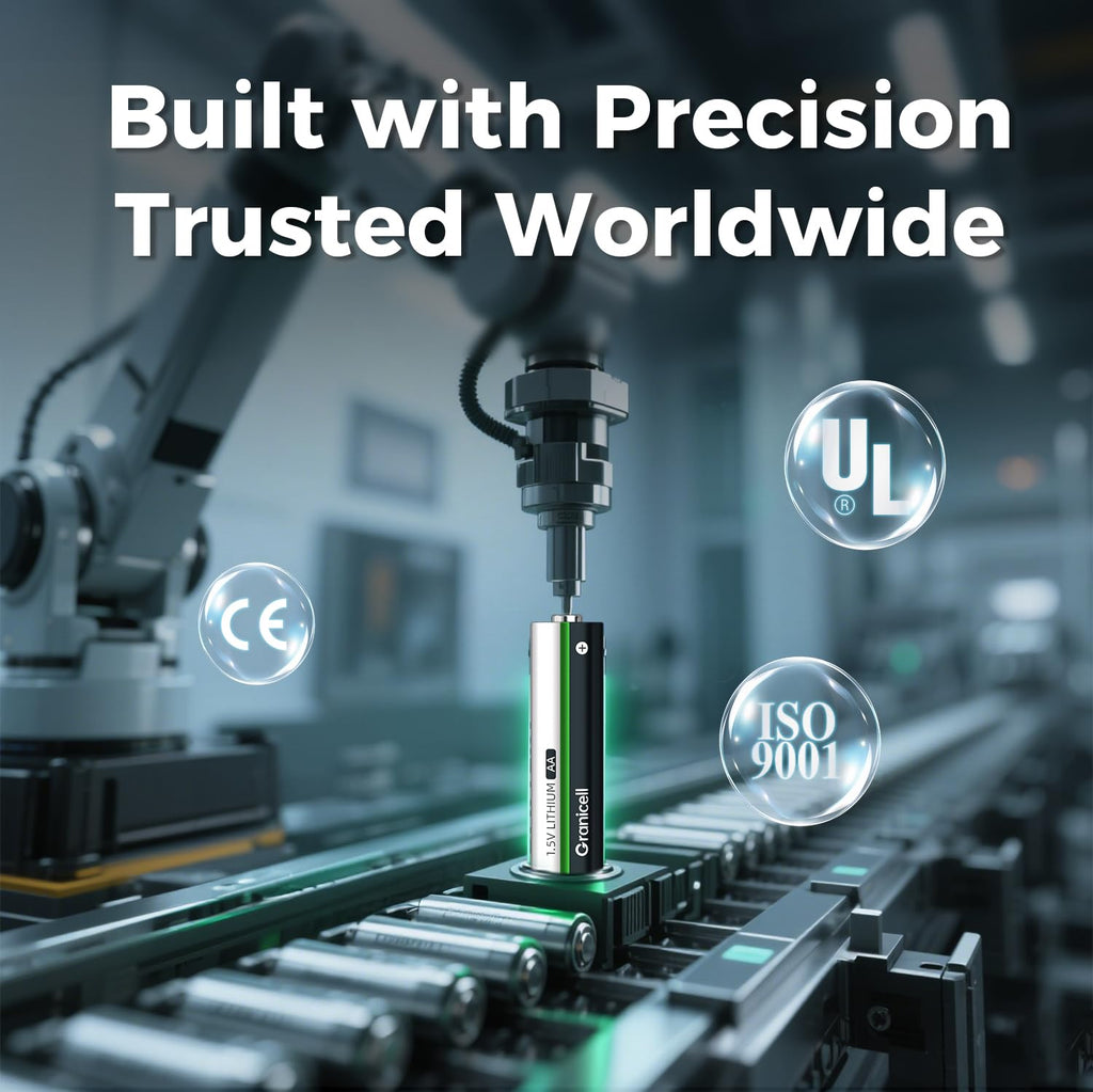 Granicell Lithium Iron AA Batteries 10-Pack, 3500mAh 1.5V High-Capacity for Flashlights, Toys & Electronics