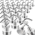 30Pcs Super Strong Magnetic Hooks, 25lbs Magnetic Hook Heavy Duty for Hanging, Rare Earth Neodymium Magnet Hooks, for Cruise Ship Camping Grill Kitchen Fridge Garage Wall