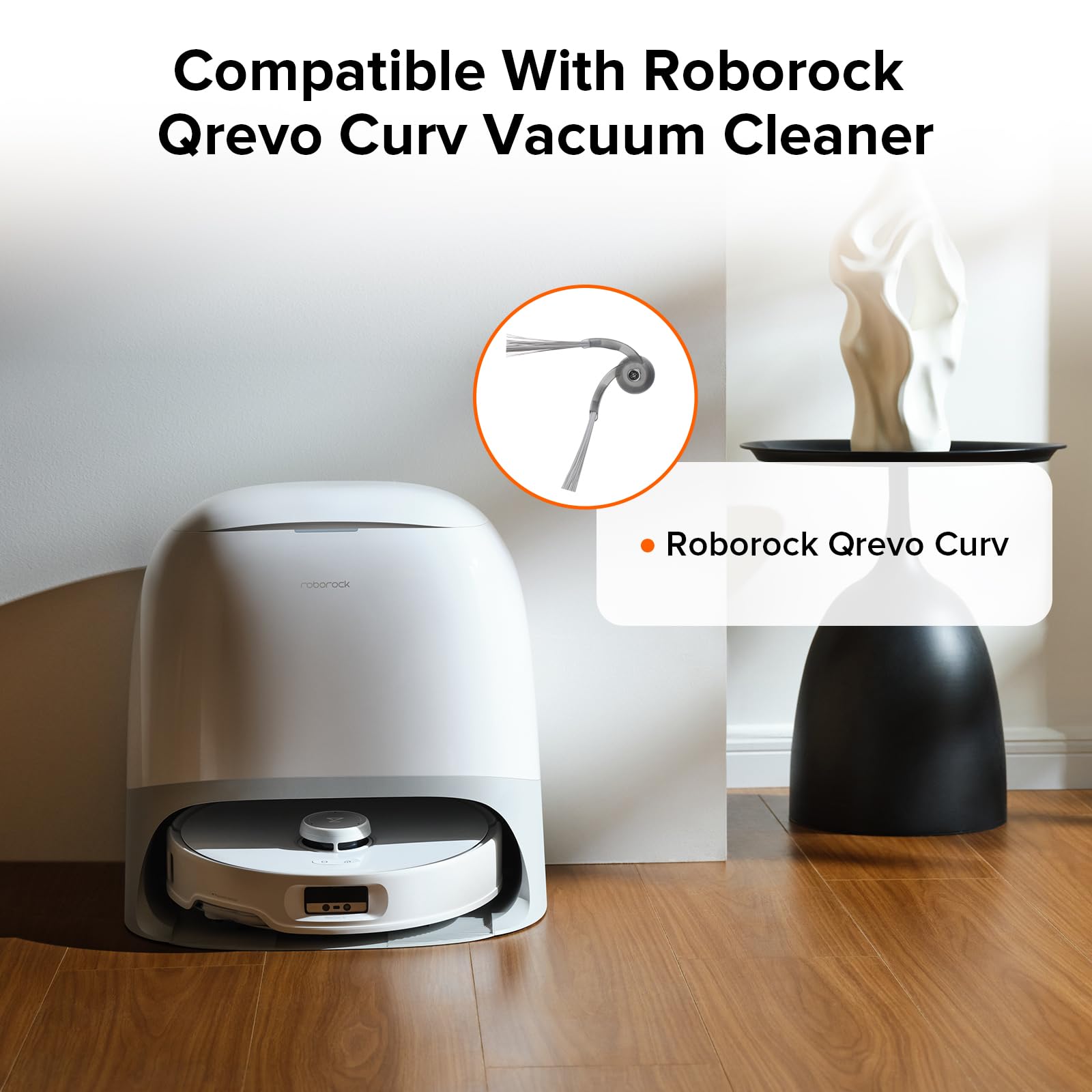 roborock Zero-Tangling Side Brushes Replacement (2 Pieces) for Qrevo S Pro, QV 35A, Qrevo S5V, Qrevo Curv, Qrevo Curv S5X, Qrevo Edge, Q Series, Saros 10, Saros 20, Saros Z70 Robot Vacuum