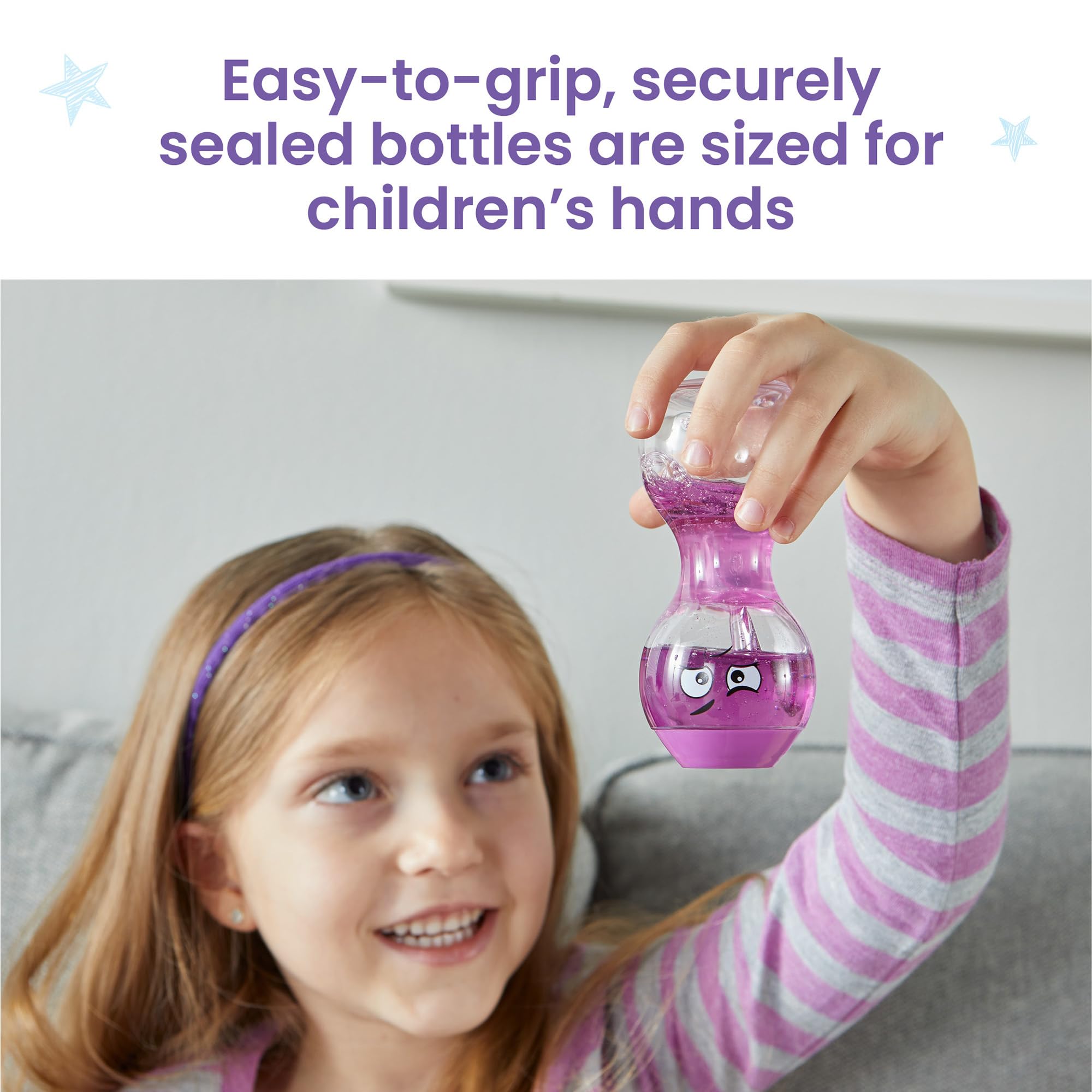hand2mind Express Your Feelings Sensory Bottles- Excited, Impatient, Lonely, Nervous