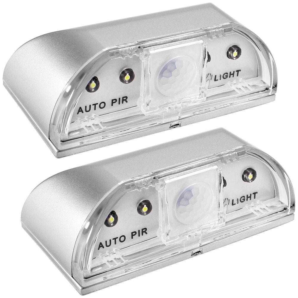 2 Pack Keyhole Light, SENHAI PIR Infrared IR Wireless Door Lock Lamp, Auto Sensor Motion Detector, 4 LED Bulbs