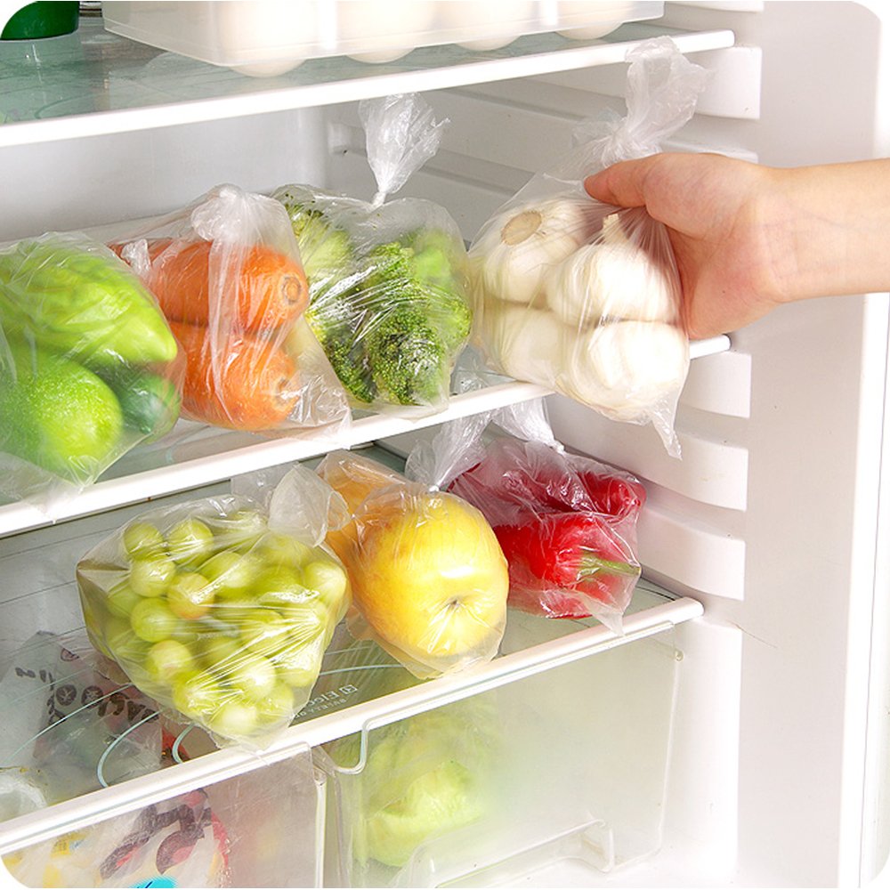PAPRMA 12” x 20” Plastic Produce Bags 2 Rolls, Clear Food Storage Bags 350pcs on a Roll, Clear Produce Bags for Food Vegetable Bread Fruit Meat