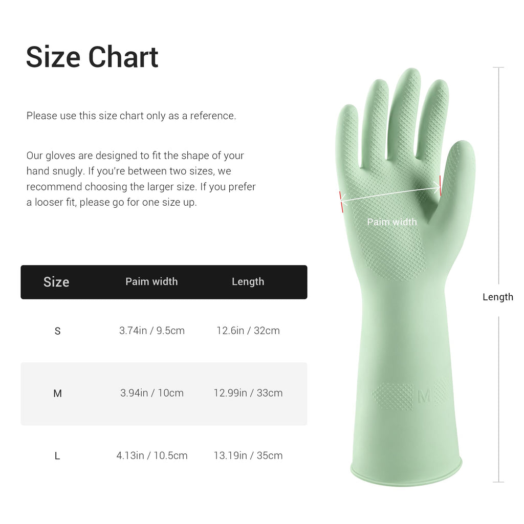 ThxToms 4 Pairs Reusable Rubber Gloves, 13" Natural Latex, 10mil Thick Heavy Duty Dishwashing & Cleaning Gloves, Non-Slip Grip, Multi-Color, Ideal for Kitchen, Bathroom, Car, & Garden Cleaning, Large
