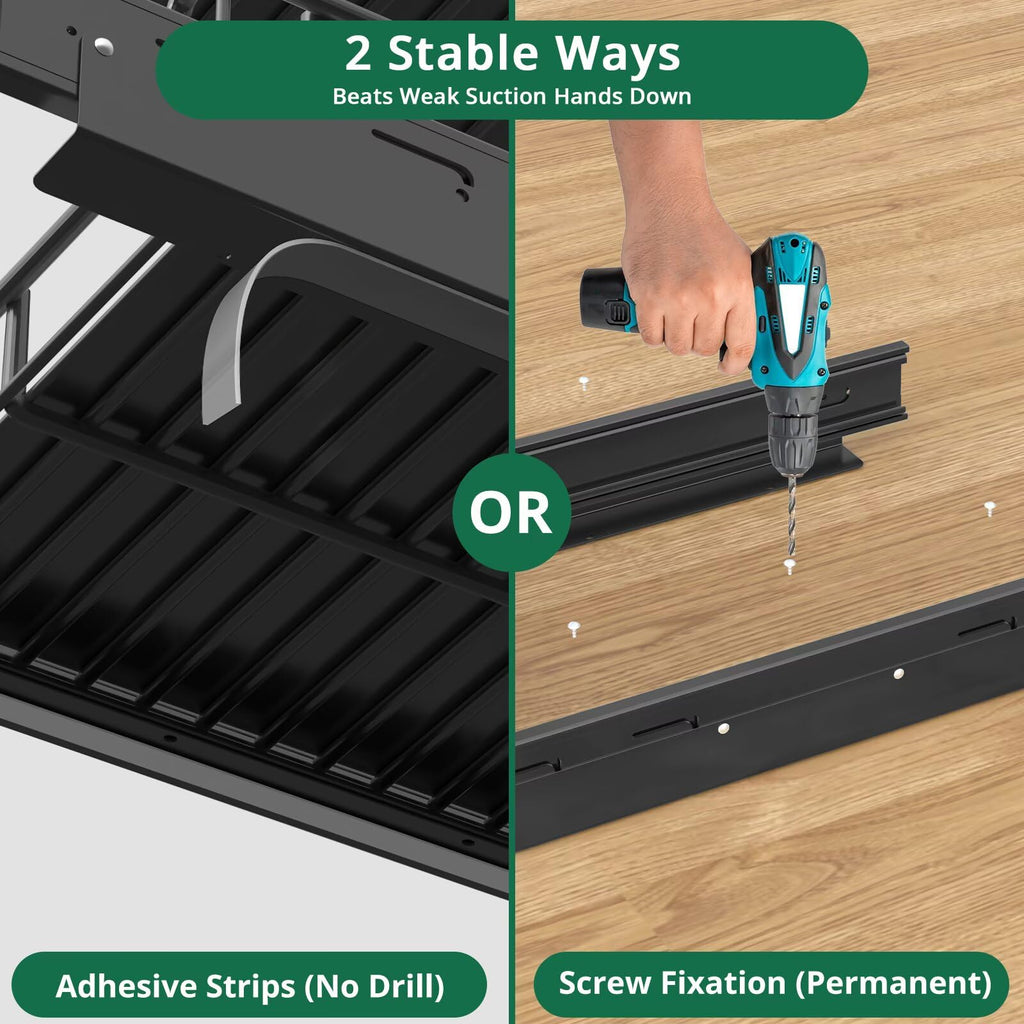 Under Sink Organizer 1-Pack, 27kg Load Smooth Glide Pull Out Drawer & 2-Tier Slide Out Shelf - Under Cabinet Storage for Kitchen & Bathroom, Rust-Resistant Steel, Fits Height≥48cm Depth≥46cm