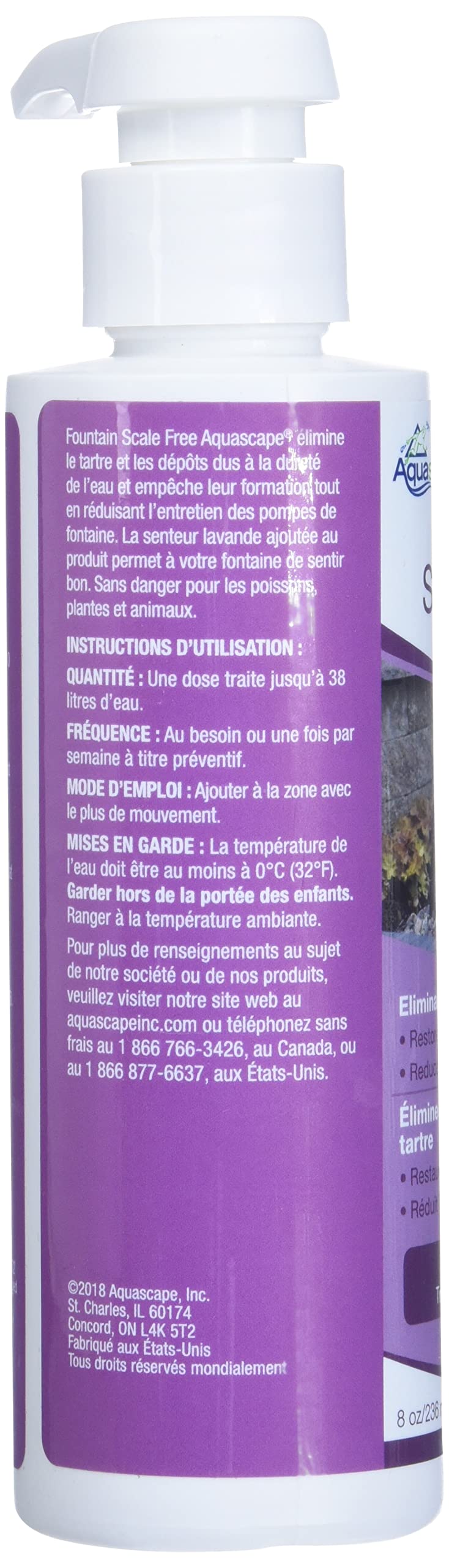 Aquascape 98907 Fountain Scale Free Water Treatment, 236ml/8.5 oz