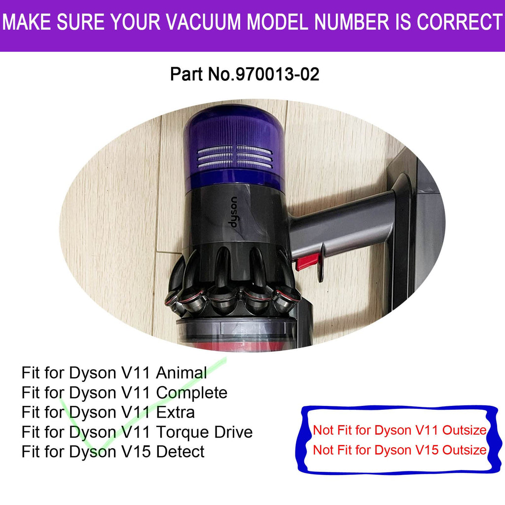 2 Pack HEPA Replacement for Dyson V11 Filter Compatible with Dyson Cyclone V11 Animal, V14 Torque Drive and V15 Detect, Washable, Filters Replaces Part 970013-02
