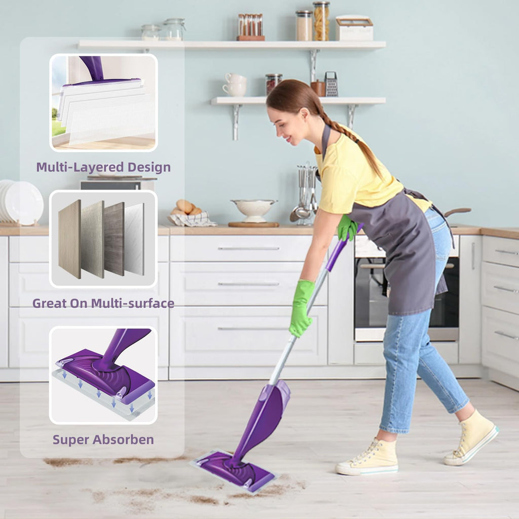 30 Count Disposable Wetjet Pad Refills for Swiffer Wetjet,Spray Wet Pads Refill, Heavy Duty Mop Pad Refills,All Purpose Multi Surface Floor Cleaning