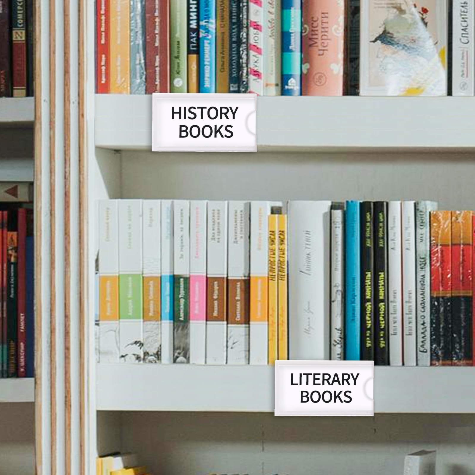 20 Pcs Magnetic Acrylic Label Holder Clear Shelf Tag Label Holders Price Tag Holder for Warehouse Supermarket Library Bookshelves Marking Compatible with 4" Metal Shelves (2x4 inch)