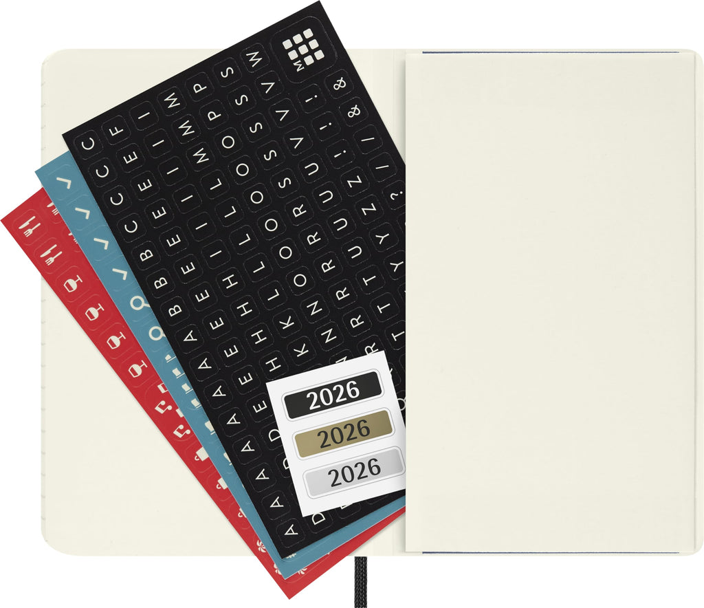 Moleskine Classic 12 Month 2026 Weekly Horizontal Planner, Soft Cover, Pocket (3.5" x 5.5"), Black, 144 pages