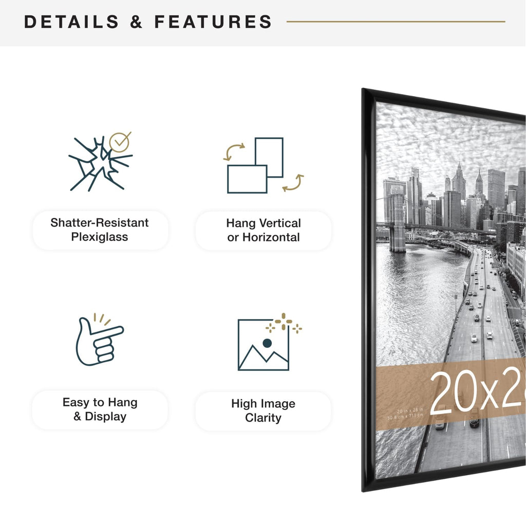MCS Trendsetter Poster Frame, 20 X 28-Inch, Black