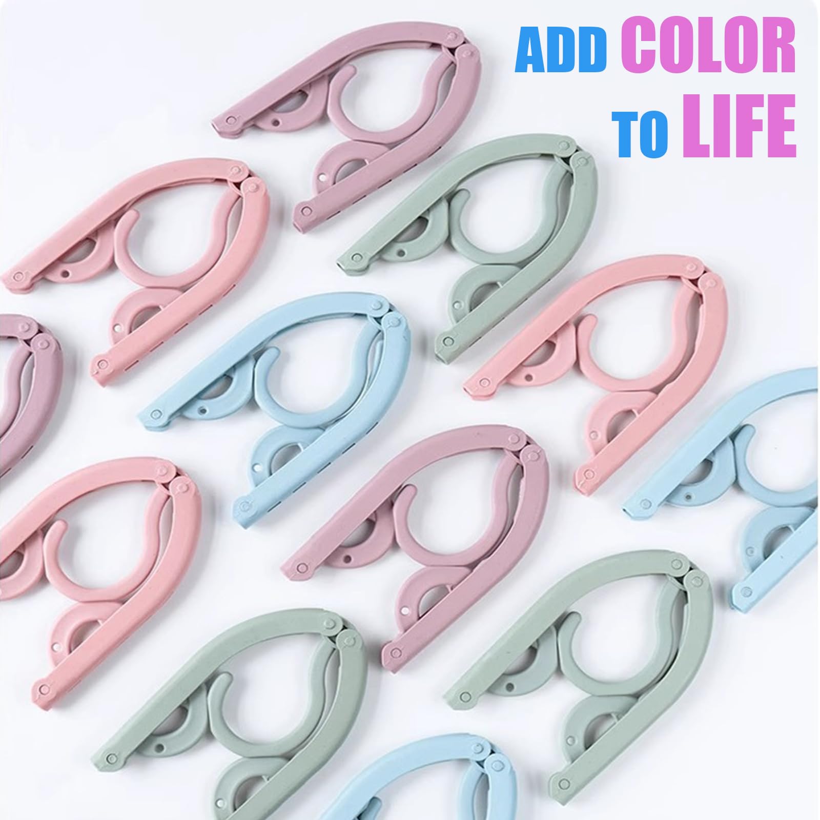 24PCS Travel Hangers Folding Hangers Portable Clothes Hangers,Lightweight Foldable Suitable for Travel Business Camping and Home