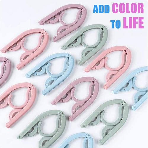 24PCS Travel Hangers Folding Hangers Portable Clothes Hangers,Lightweight Foldable Suitable for Travel Business Camping and Home