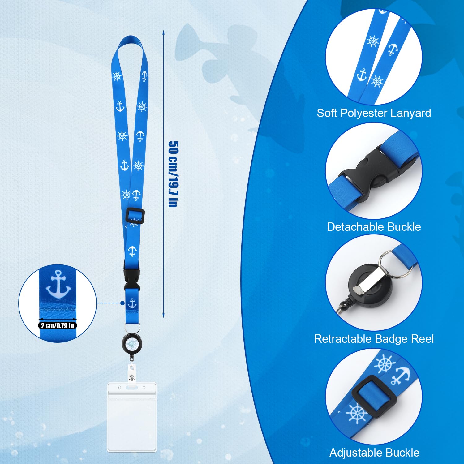 Cruise Lanyard Set, 4pcs Adjustable Cruise Lanyard Retractable Cruise Ship Card Lanyard Waterproof Cruise Lanyard with ID Holder for Cruise Must-Have Accessories (4 Colors)