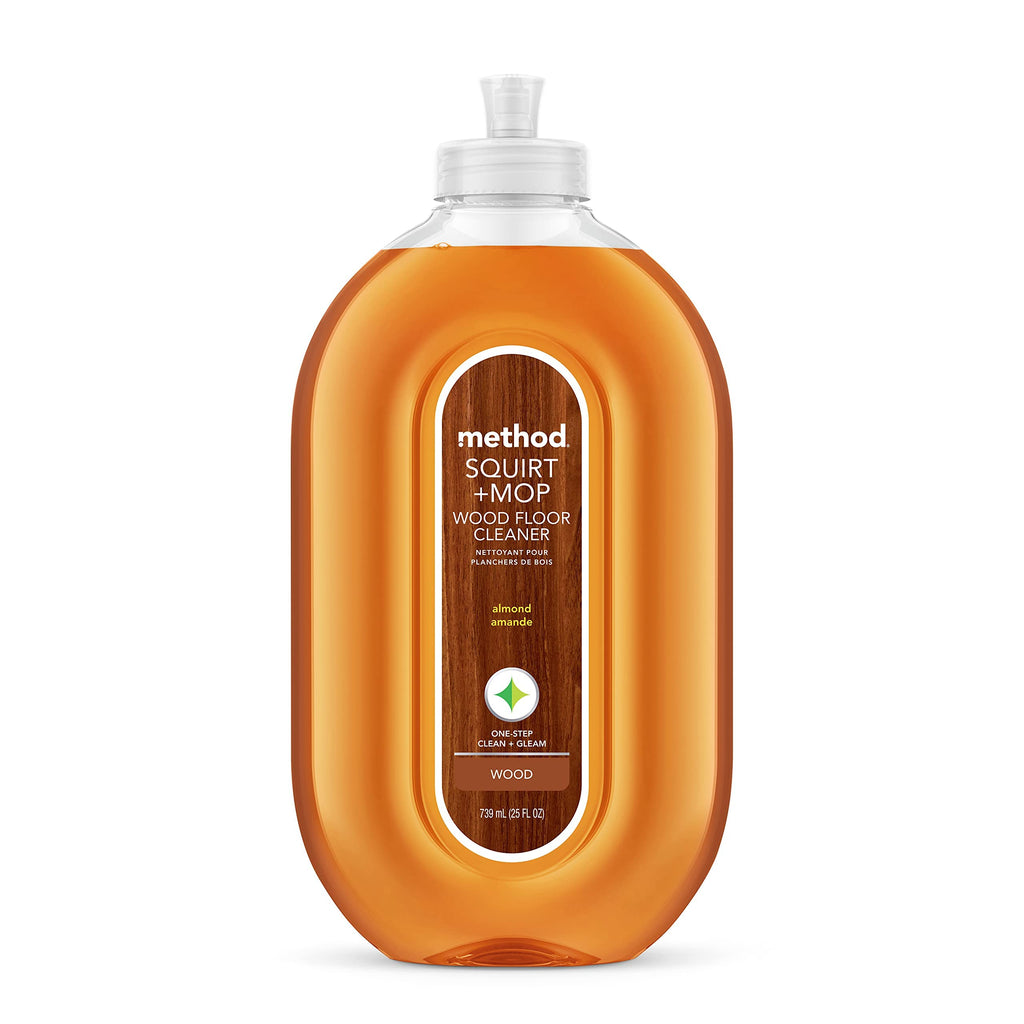 Method Hardwood Floor Cleaner, Squirt + Mop Refill, Use as Laminate or Sealed Wood Floor Cleaner, Almond Scent, 2 Liter Bottle, 1 Pack, Packaging May Vary