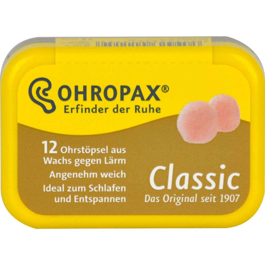Ohropax Reusable Wax/Cotton Ear Plugs (12 Plugs Total) - Ear Plugs for Sleeping Noise Cancelling, Swimming, Shooting Ear Protection, and a snoring Solution