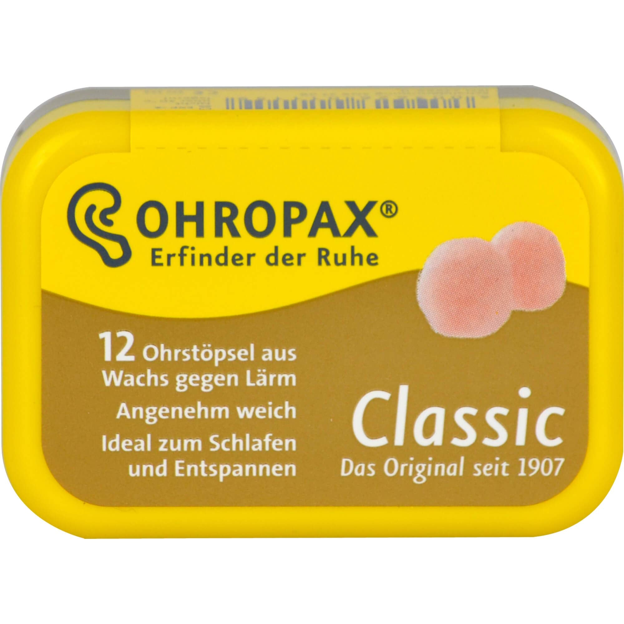 Ohropax Reusable Wax/Cotton Ear Plugs (12 Plugs Total) - Ear Plugs for Sleeping Noise Cancelling, Swimming, Shooting Ear Protection, and a snoring Solution