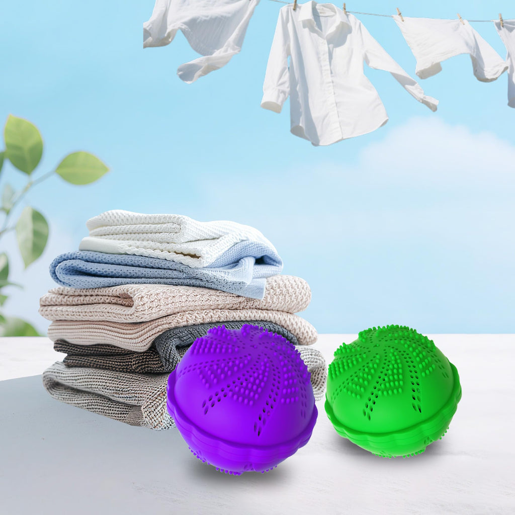 Laundry Washing Balls Used up 1500 Loads Eco-Friendly all Natural Detergent Alternative-2packs-10cm