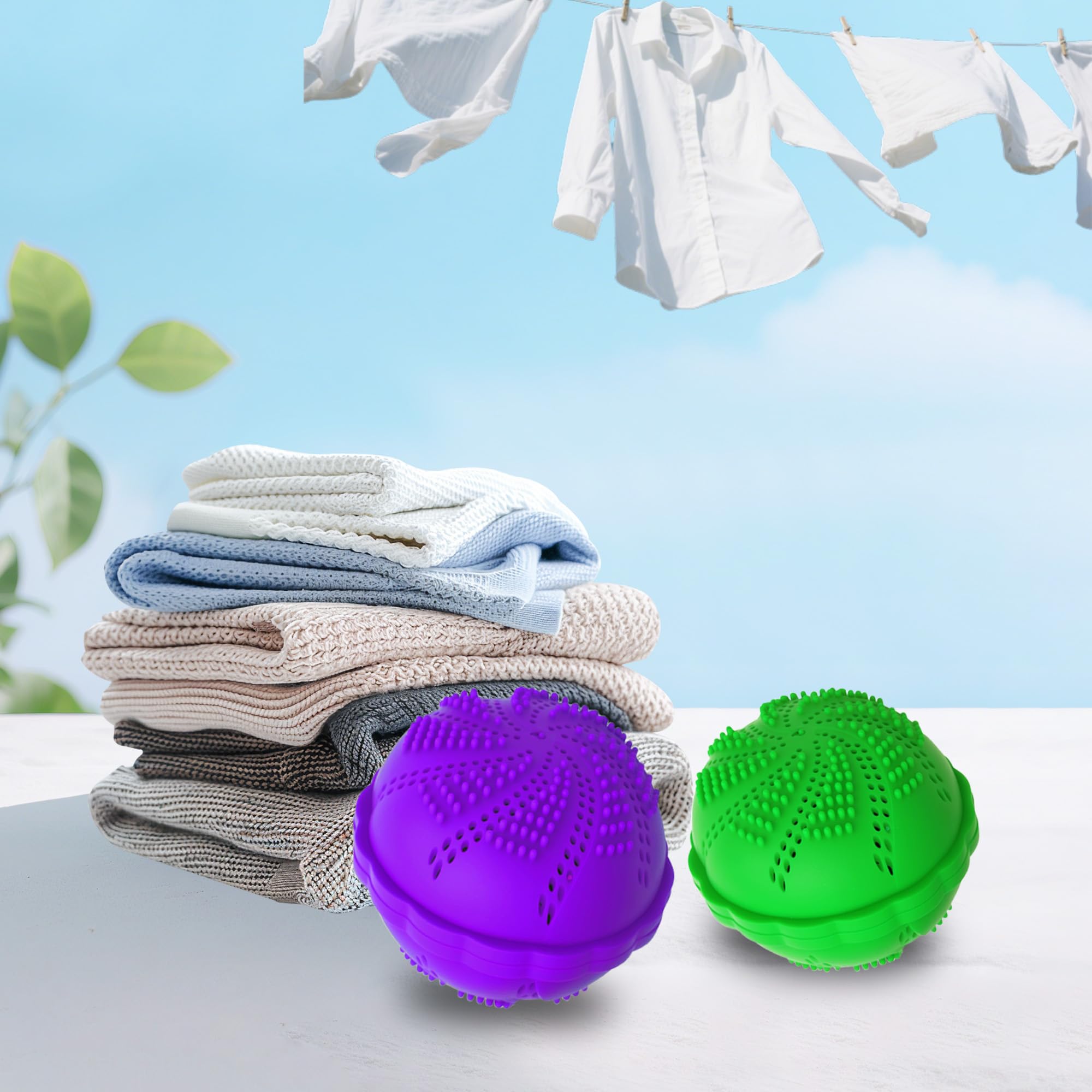 Laundry Washing Balls Used up 1500 Loads Eco-Friendly all Natural Detergent Alternative-2packs-10cm
