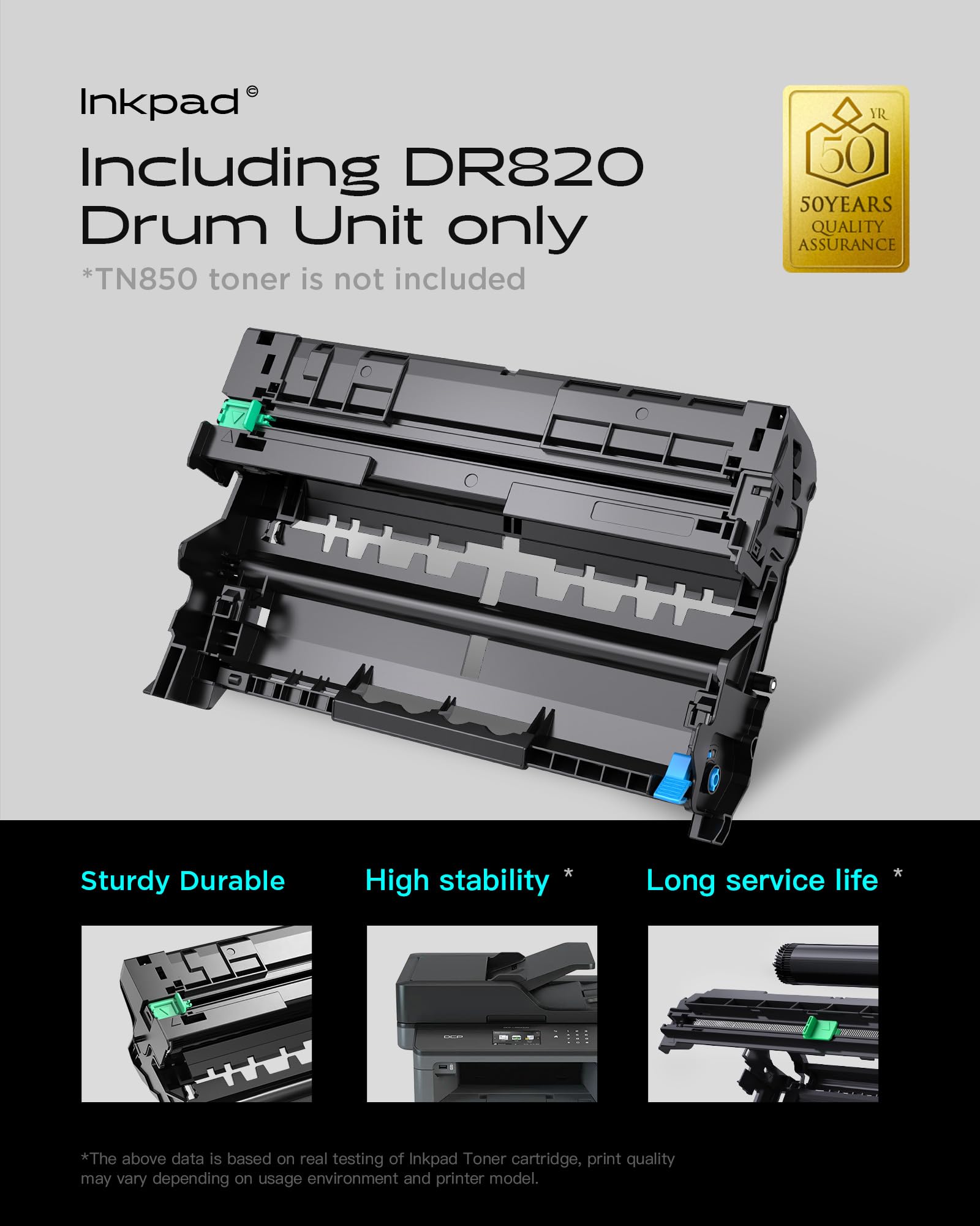 DR820 Drum Unit Replacement for Brother DR-820 | Compatiable with Brother TN850 TN-850 TN820 | for MFC-L5700DW MFC-L5800DW MFC-L5900DW MFC-L6700DW HL-L5000D HL-L5200DW (Not Included Toner)
