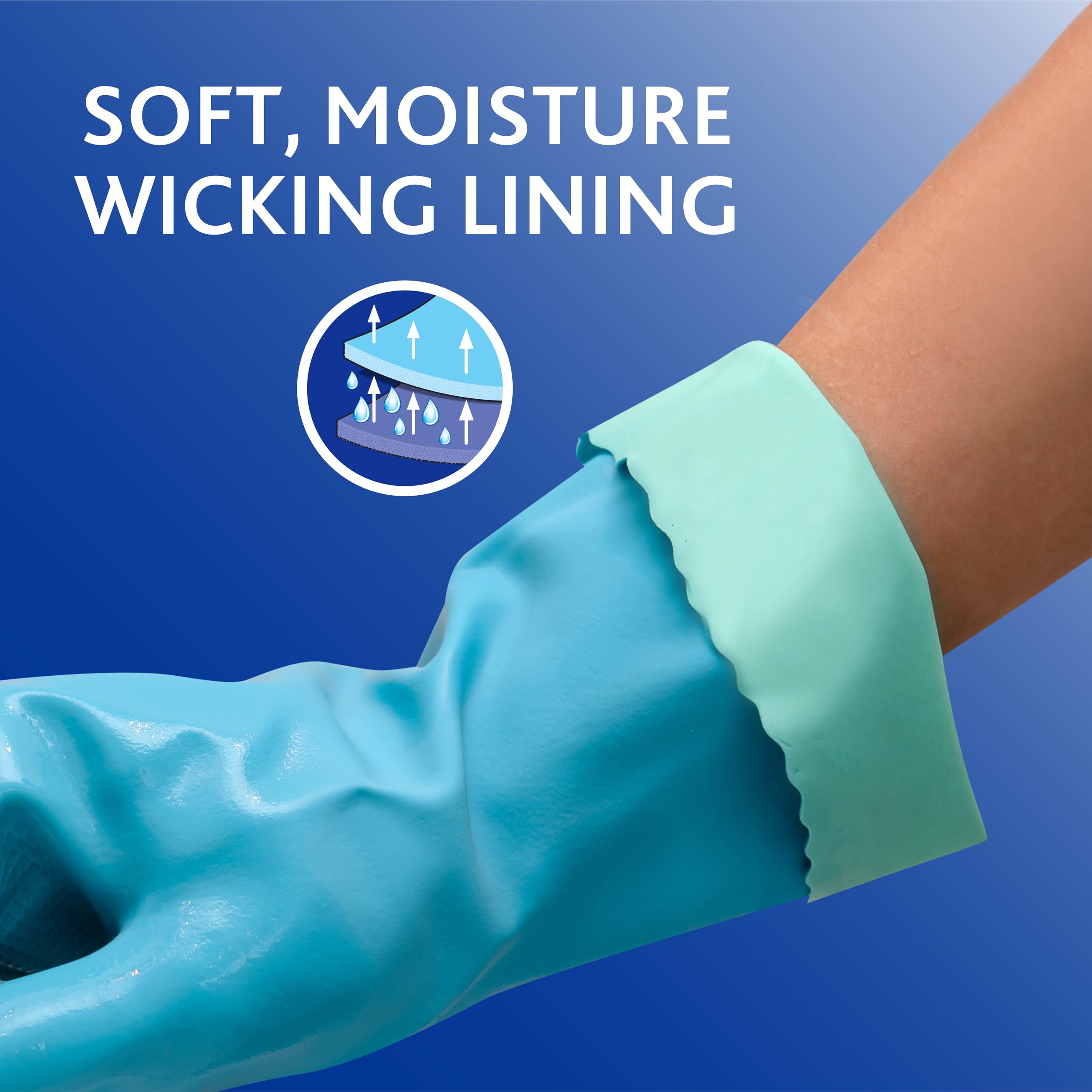 Vileda Fresh Comfort Latex Gloves, Small/Medium (Pack of 12)