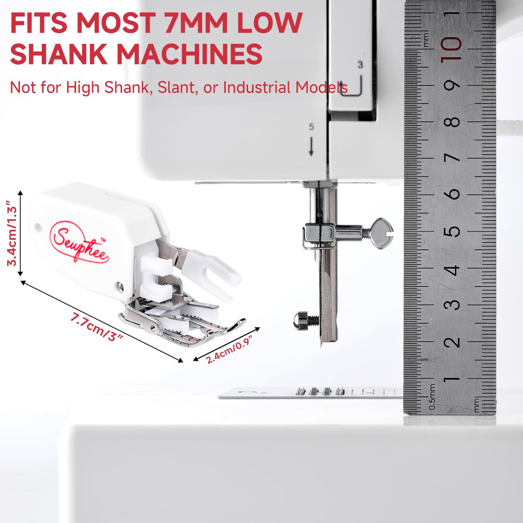 Open Toe Walking Foot with Guide – Compatible with Brother Sewing Machine, 7mm Low Shank Attachment, Bonus 1/4 Inch Quilting Foot